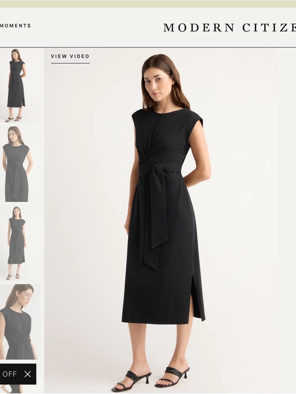 Modern Citizen Fei Wrap Black Maxi Dress
